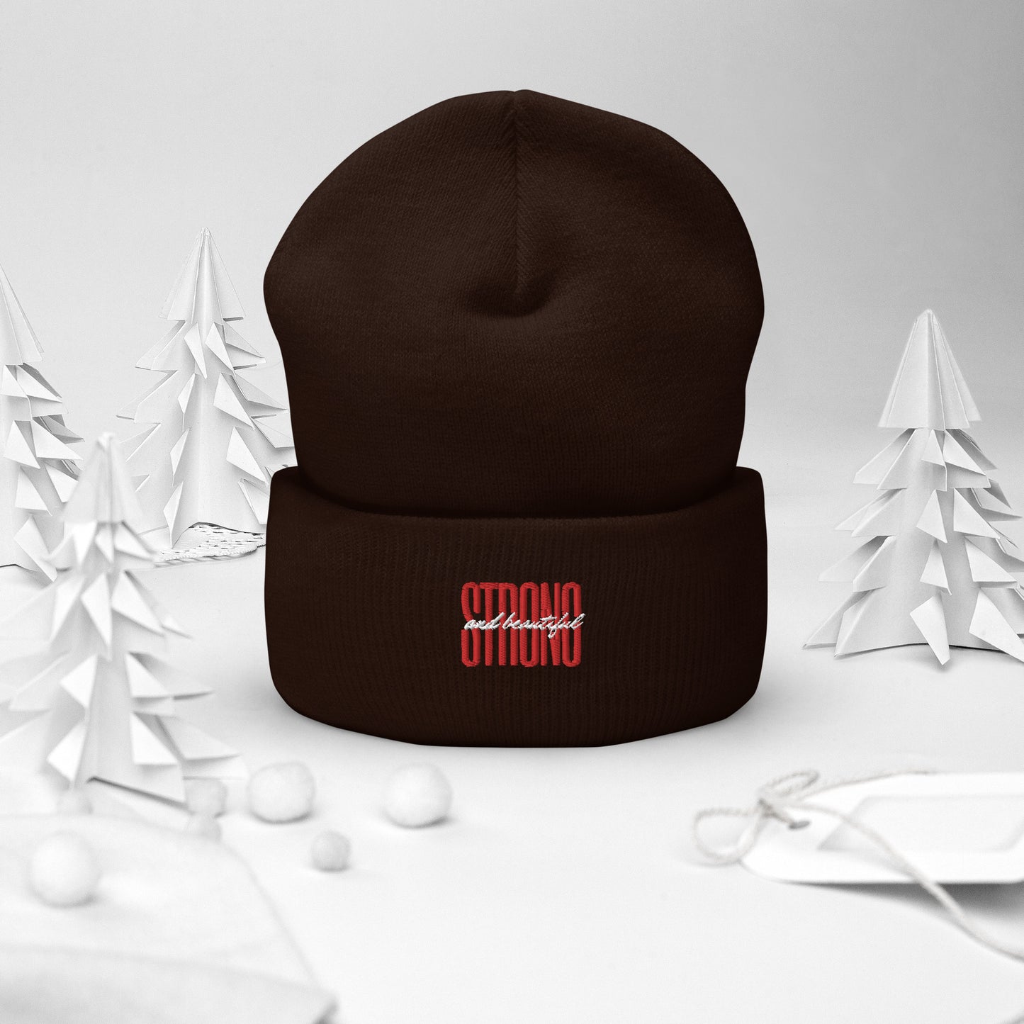 Strong & Beautiful Cuffed Beanie