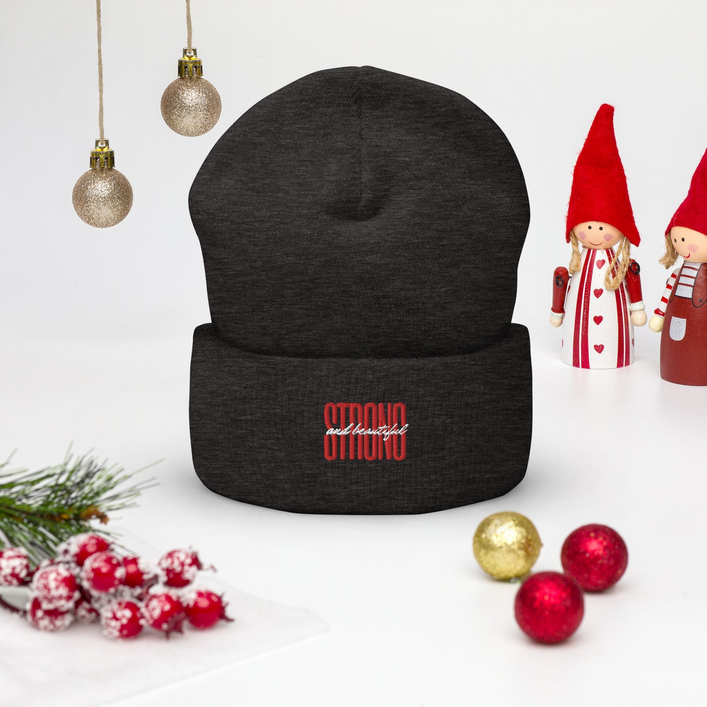 Strong & Beautiful Cuffed Beanie