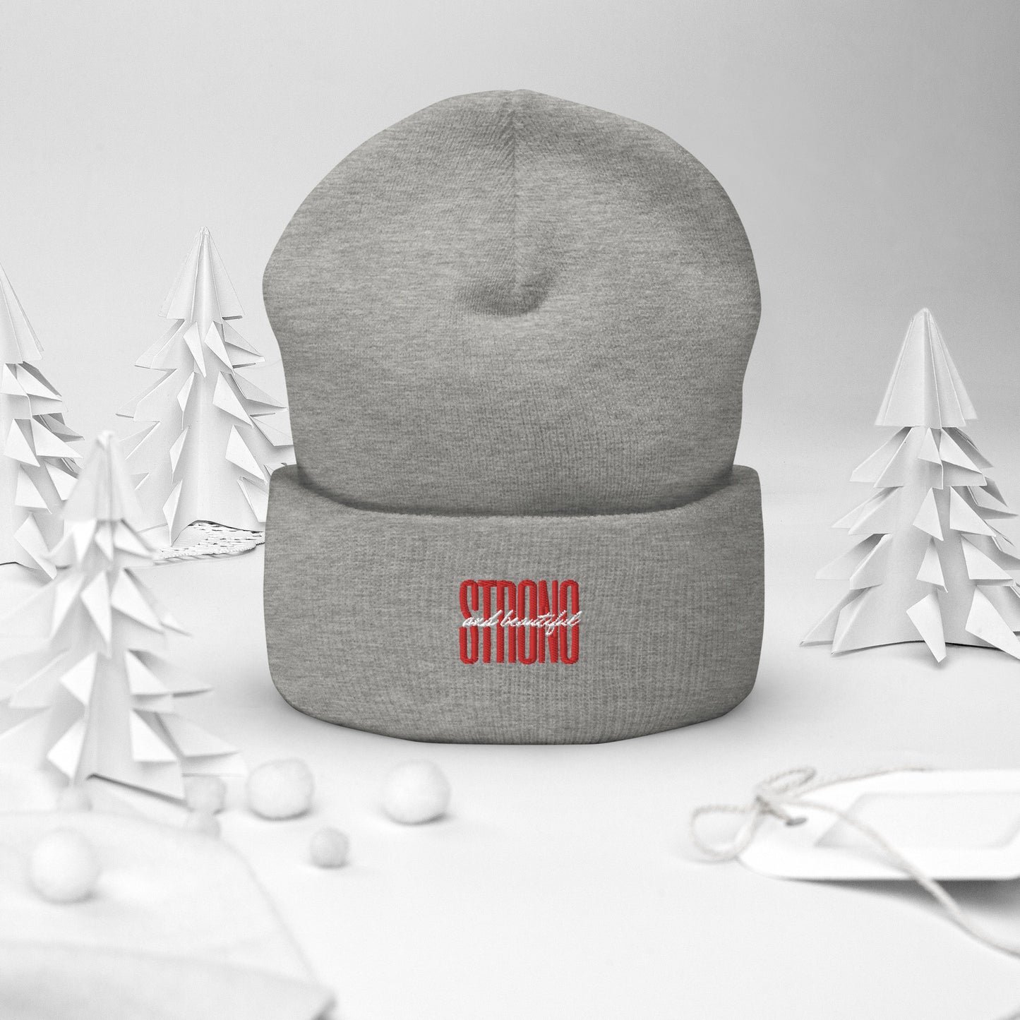 Strong & Beautiful Cuffed Beanie