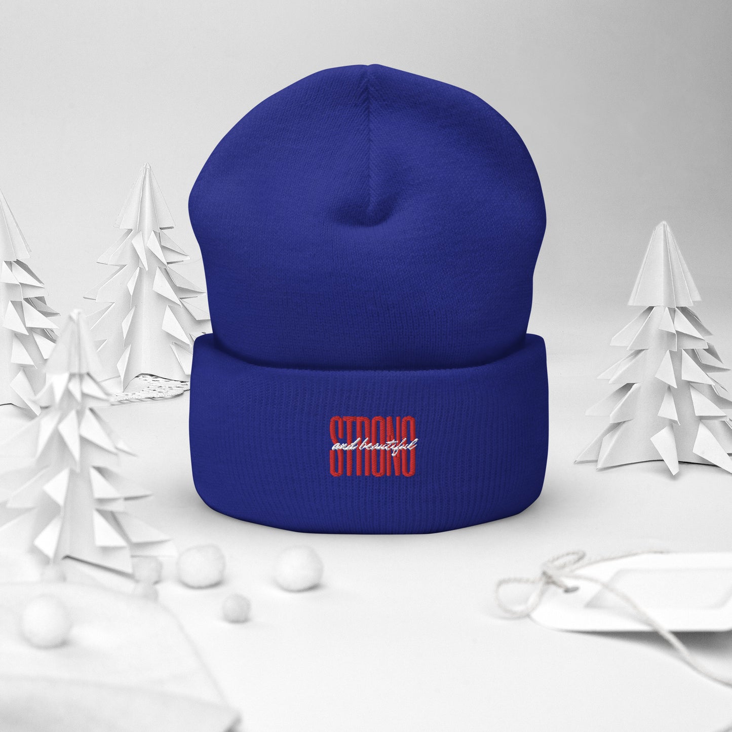 Strong & Beautiful Cuffed Beanie