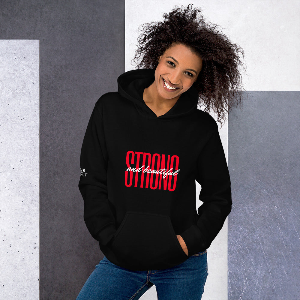 Strong & Beautiful Unisex Hoodie *white logo*