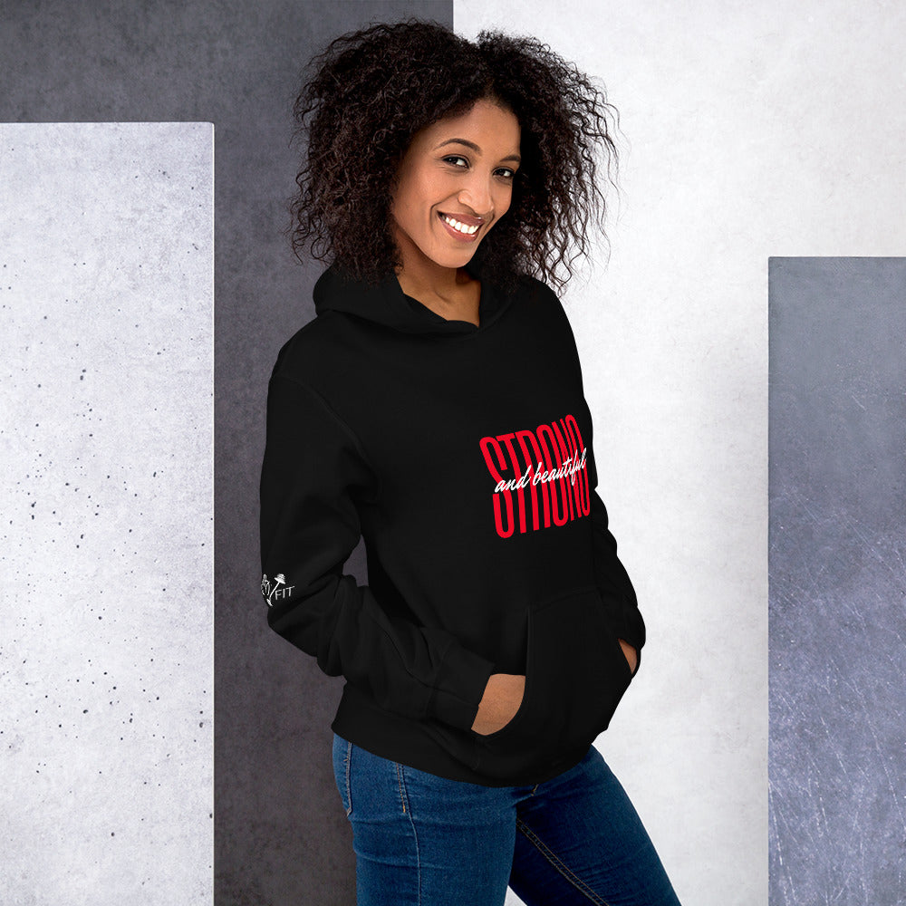 Strong & Beautiful Unisex Hoodie *white logo*