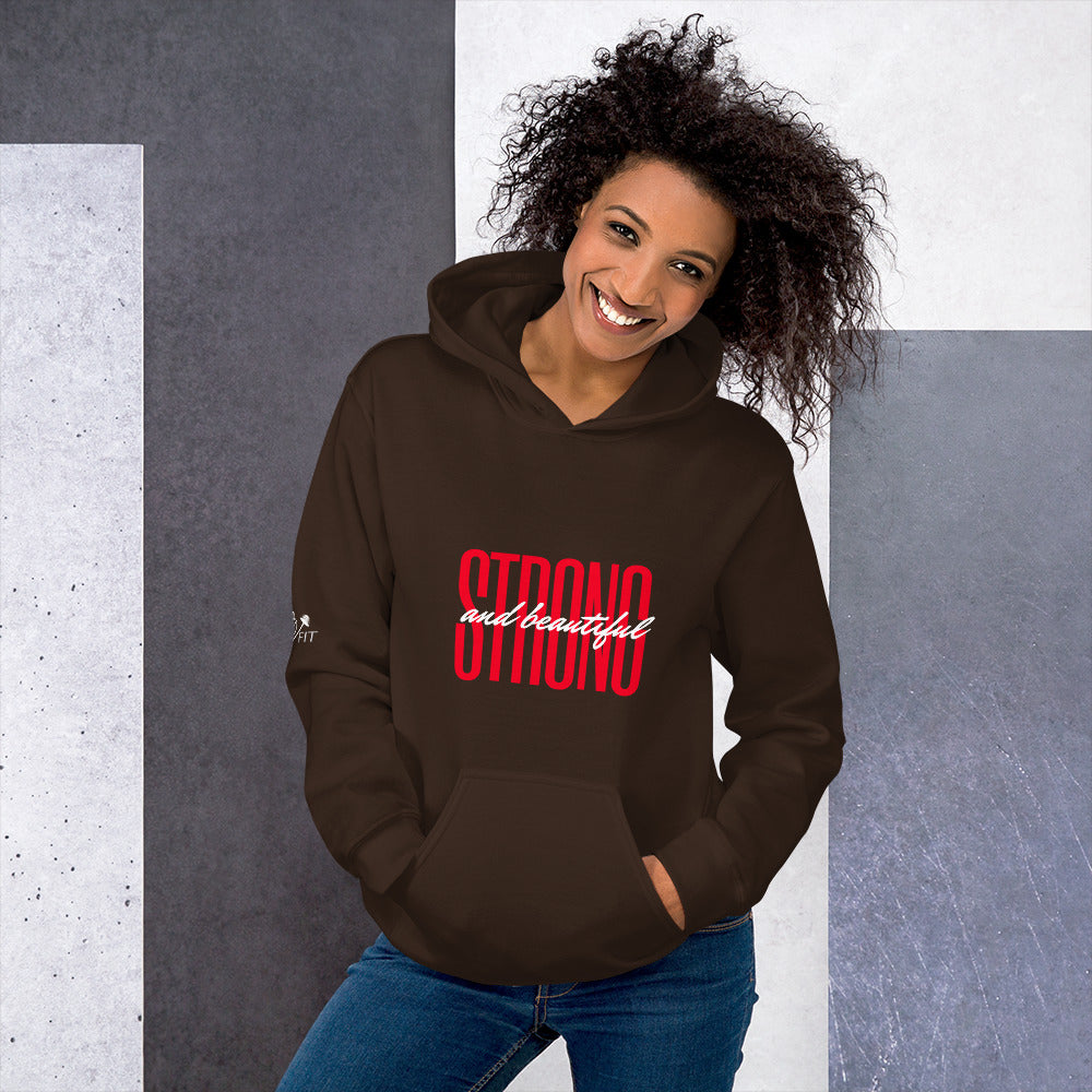 Strong & Beautiful Unisex Hoodie *white logo*