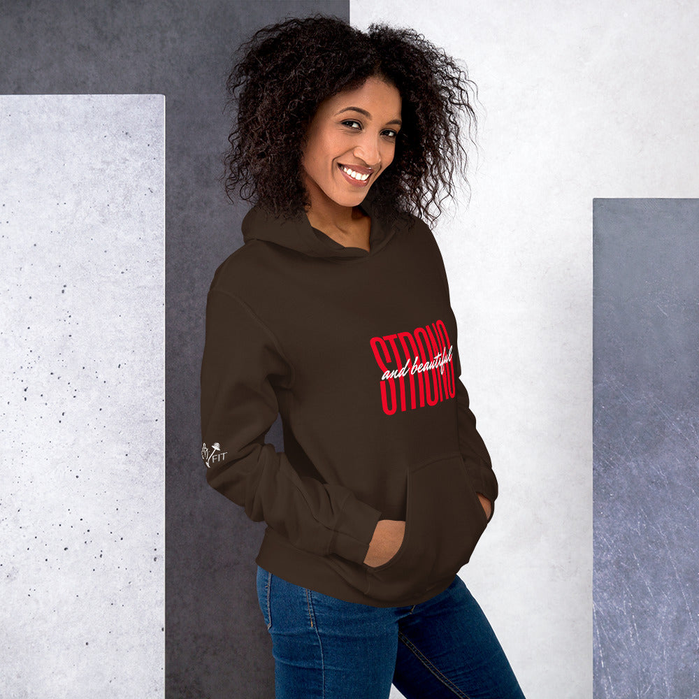 Strong & Beautiful Unisex Hoodie *white logo*