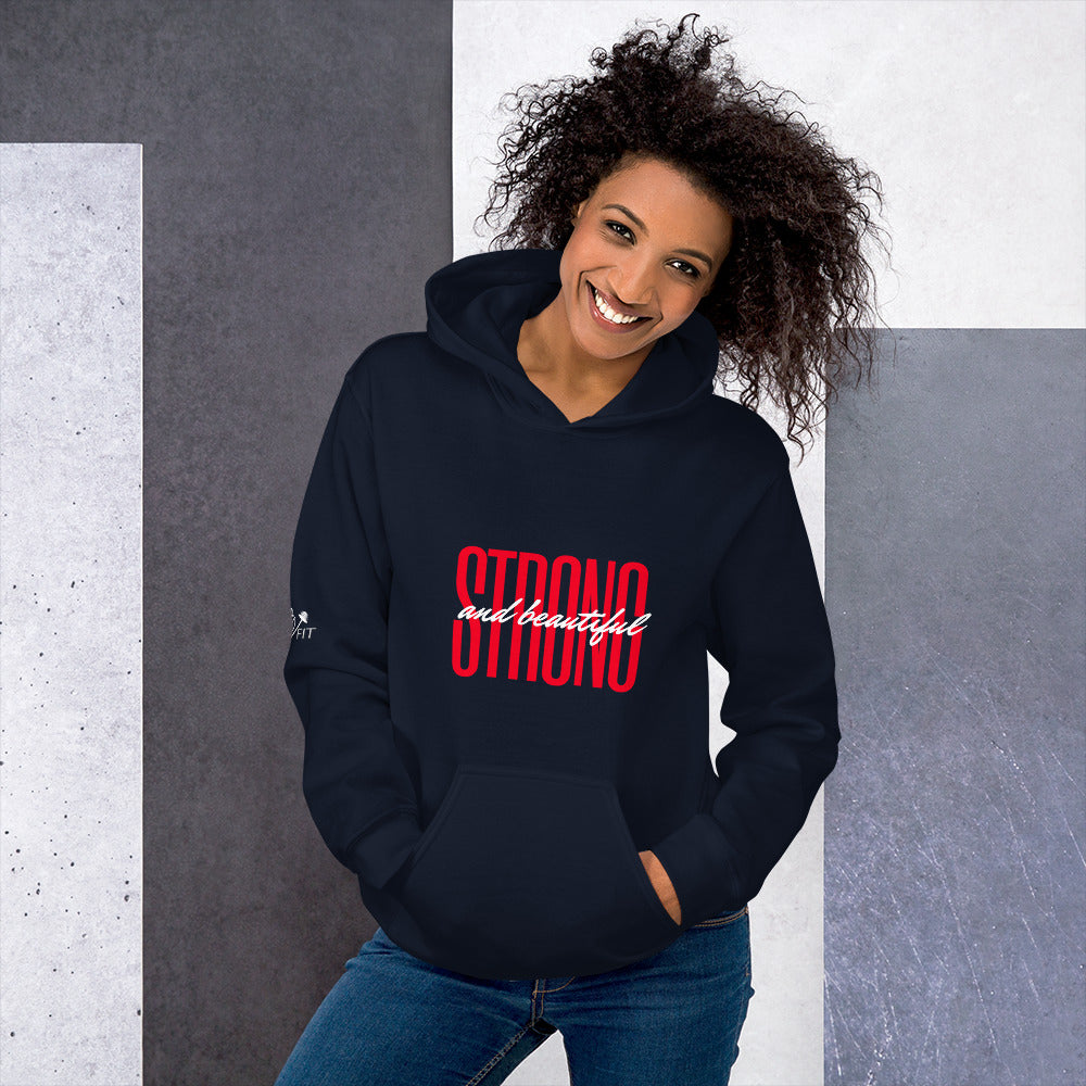 Strong & Beautiful Unisex Hoodie *white logo*