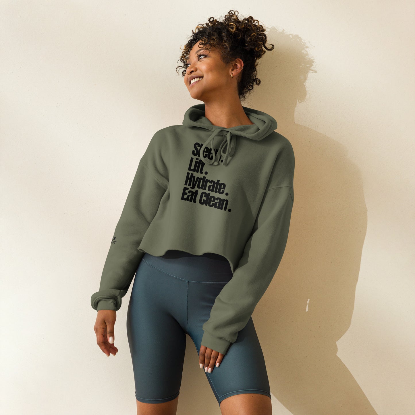 Healthy Lifestyle Crop Hoodie