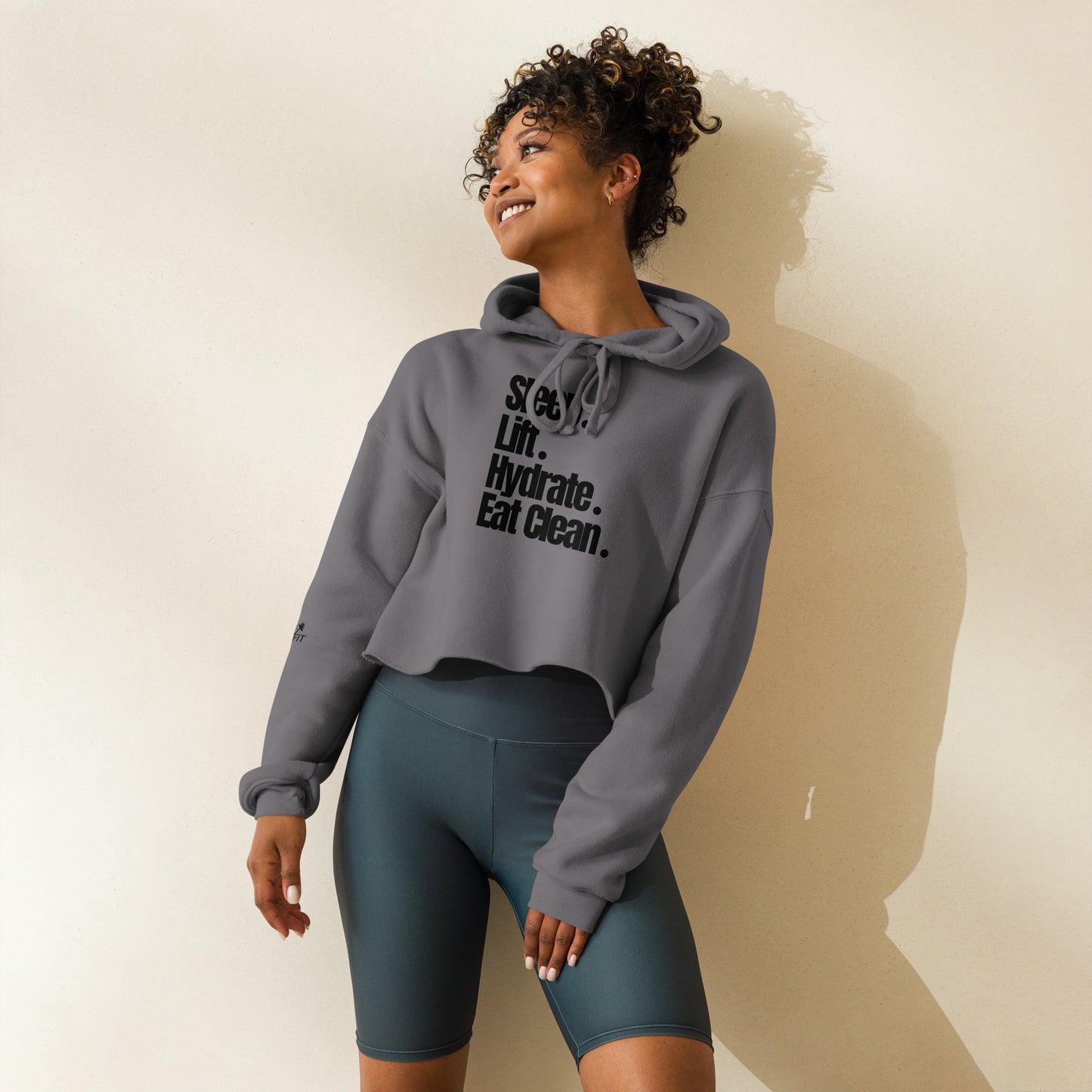 Healthy Lifestyle Crop Hoodie